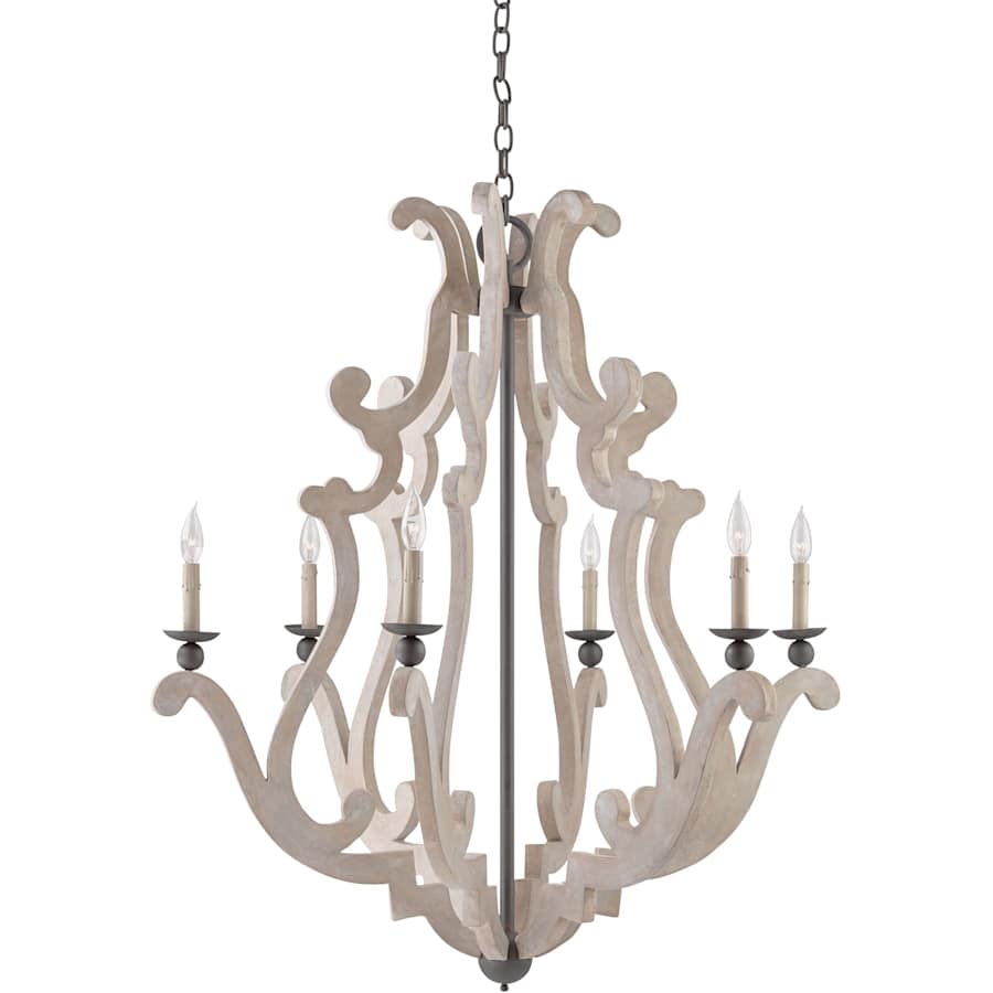 Currey and Company Durand 38" Wide 6 Light Chandelier