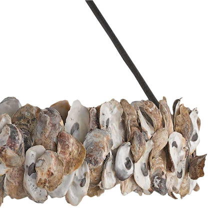 Currey and Company Oyster Circle 8 Light 38" Wide Drum Chandelier
