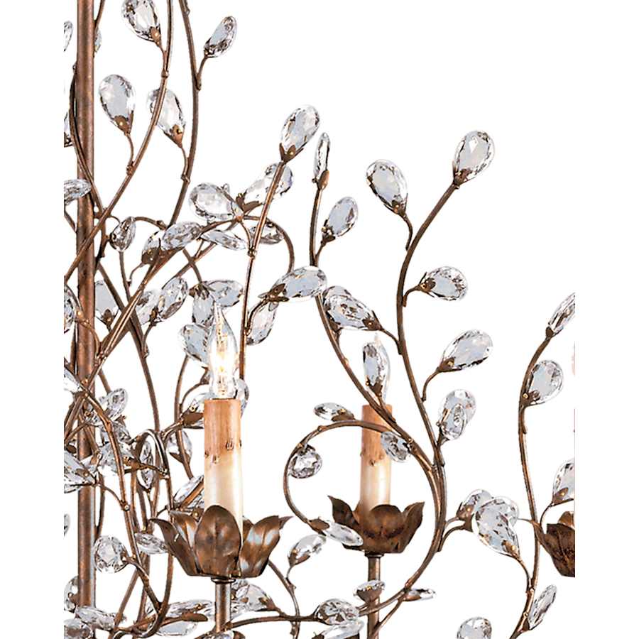 Currey and Company Crystal Bud 33" Wide 8 Light Chandelier, Large with Customizable Shades
