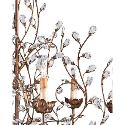 Currey and Company Crystal Bud 33" Wide 8 Light Chandelier, Large with Customizable Shades