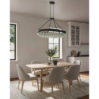 Currey and Company Balthazar 46" Wide 6 Light Large Chandelier with Suspended Clear Glass Globes
