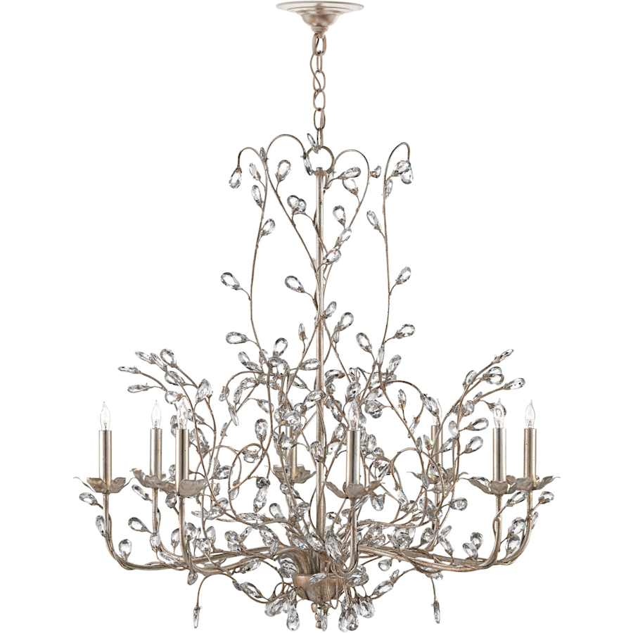 Currey and Company Crystal Bud 33" Wide 8 Light 1 Tier Chandelier
