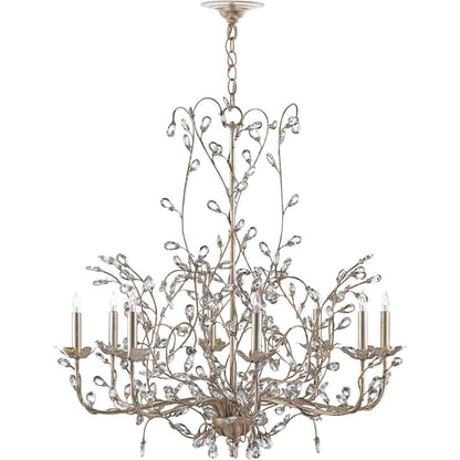 Currey and Company Crystal Bud 33" Wide 8 Light 1 Tier Chandelier