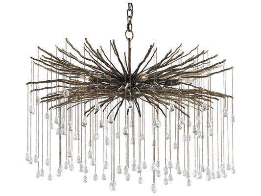Luxecor Vistas 6-Light Cupertino Bronze Crystal Chandelier
