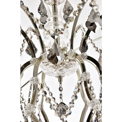 Elegant Lighting Geneva 25 Light 60" Wide Crystal Chandelier with Silver Shade Royal Cut Crystals