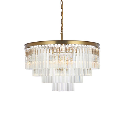 Elegant Lighting Sydney 17 Light 32" Wide Crystal Waterfall Chandelier