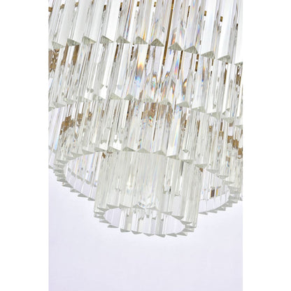 Elegant Lighting Sydney 17 Light 32" Wide Crystal Waterfall Chandelier