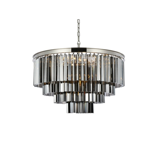 Elegant Lighting Sydney 17 Light 32" Wide Crystal Chandelier with Silver Shade Royal Cut Crystals