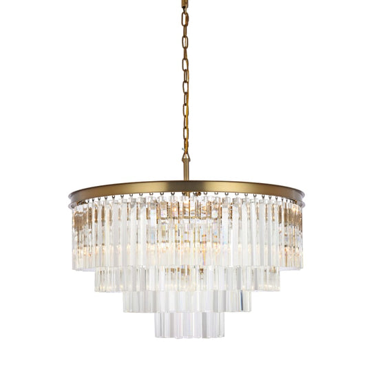 Elegant Lighting Sydney 17 Light 32" Wide Crystal Waterfall Chandelier