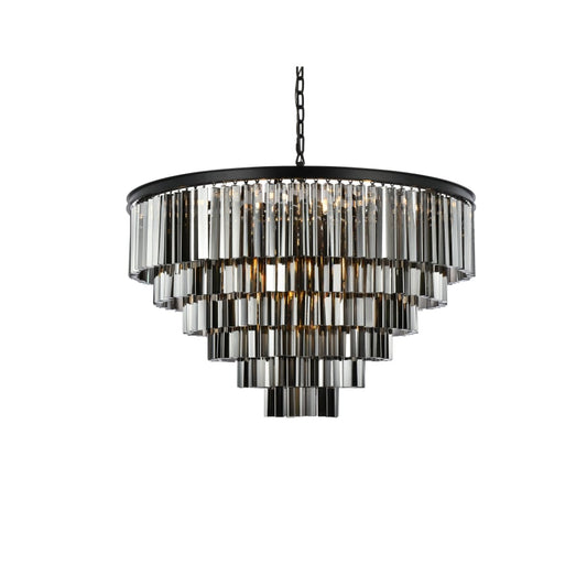 Elegant Lighting Sydney 33 Light 44" Wide Crystal Chandelier with Silver Shade Royal Cut Crystals