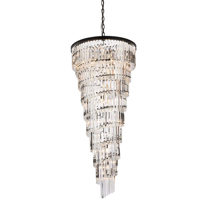 Elegant Lighting Sydney 35 Light 30" Wide Crystal Waterfall Chandelier