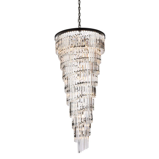 Elegant Lighting Sydney 35 Light 30" Wide Crystal Waterfall Chandelier
