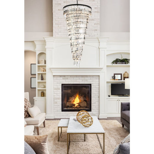 Elegant Lighting Sydney 42 Light 37" Wide Crystal Waterfall Chandelier