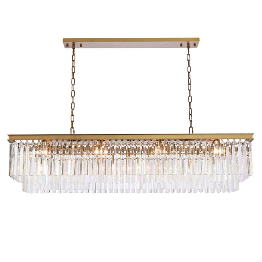 Elegant Lighting Sydney 12 Light 60" Wide Crystal Waterfall Chandelier