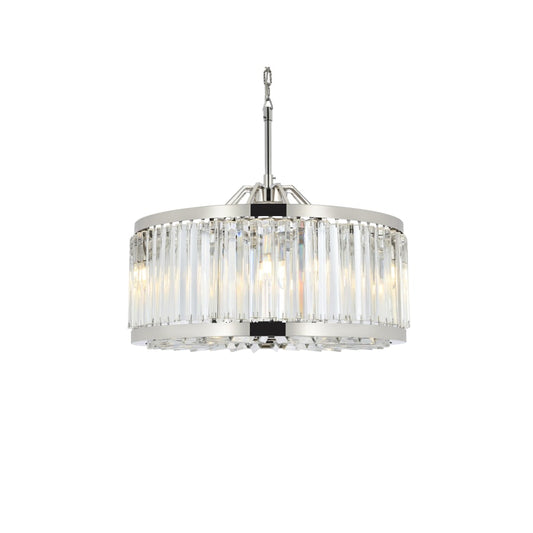 Elegant Lighting Chelsea 8 Light 28" Wide Crystal Drum Chandelier with Clear Royal Cut Crystals