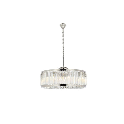 Elegant Lighting Chelsea 10 Light 36" Wide Crystal Drum Chandelier with Clear Royal Cut Crystals