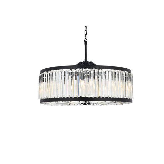 Elegant Lighting Chelsea 10 Light 36" Wide Crystal Drum Chandelier with Clear Royal Cut Crystals