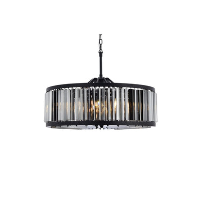 Elegant Lighting Chelsea 10 Light 36" Wide Crystal Drum Chandelier with Silver Shade Royal Cut Crystals