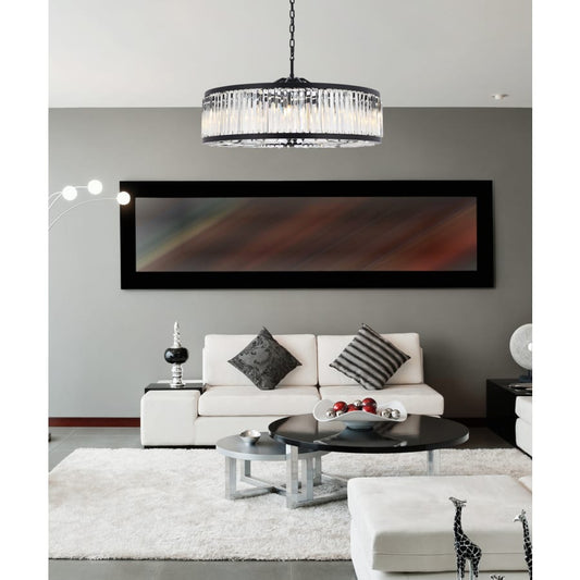 Elegant Lighting Chelsea 10 Light 44" Wide Crystal Drum Chandelier with Clear Royal Cut Crystals