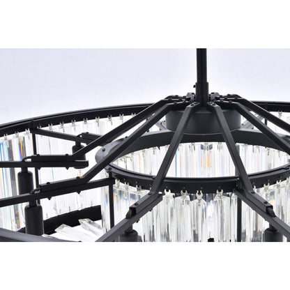 Elegant Lighting Chelsea 10 Light 44" Wide Crystal Drum Chandelier with Clear Royal Cut Crystals