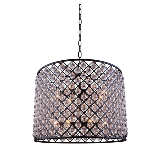 Elegant Lighting Madison 12 Light 36" Wide Crystal Drum Chandelier with Clear Royal Cut Crystals