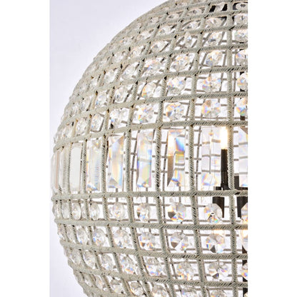 Elegant Lighting Olivia 8 Light 36" Wide Crystal Globe Chandelier with Clear Royal Cut Crystals