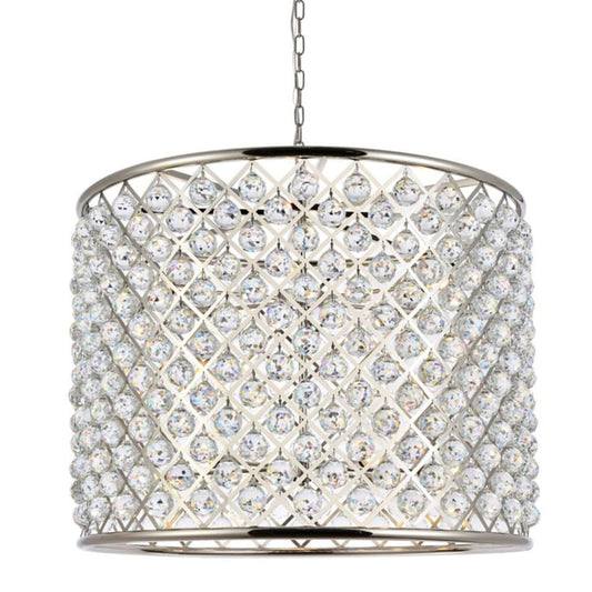 Elegant Lighting Madison 12 Light 36" Wide Crystal Drum Chandelier with Clear Royal Cut Crystals