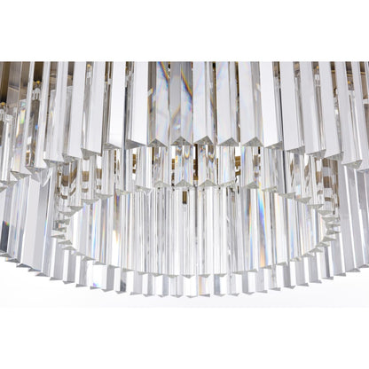Elegant Lighting Sydney 8 Light 32" Wide Crystal Drum Chandelier
