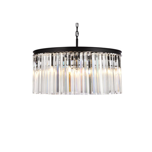Elegant Lighting Sydney 8 Light 32" Wide Crystal Drum Chandelier with Clear Royal Cut Crystals