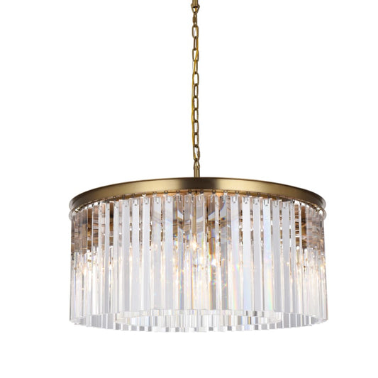 Elegant Lighting Sydney 8 Light 32" Wide Crystal Drum Chandelier