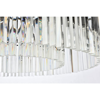 Elegant Lighting Sydney 10 Light 44" Wide Crystal Drum Chandelier with Clear Royal Cut Crystals