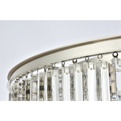 Elegant Lighting Sydney 10 Light 44" Wide Crystal Drum Chandelier with Clear Royal Cut Crystals