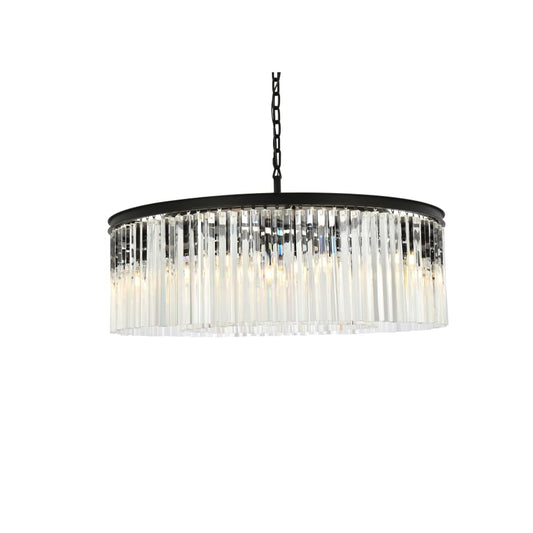 Elegant Lighting Sydney 10 Light 44" Wide Crystal Drum Chandelier with Clear Royal Cut Crystals