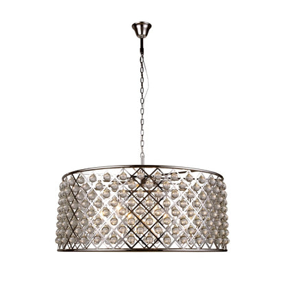 Elegant Lighting Madison 10 Light 44" Wide Crystal Drum Chandelier with Clear Royal Cut Crystals