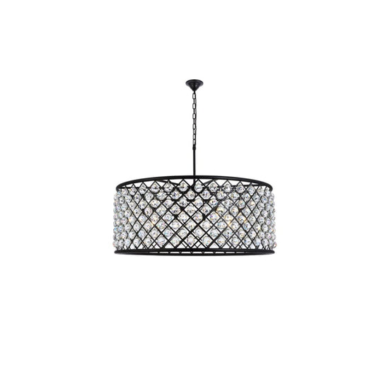 Elegant Lighting Madison 10 Light 44" Wide Crystal Drum Chandelier with Clear Royal Cut Crystals