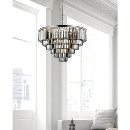 Elegant Lighting Sydney 33 Light 44" Wide Crystal Chandelier with Silver Shade Royal Cut Crystals