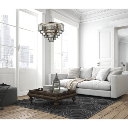 Elegant Lighting Sydney 33 Light 44" Wide Crystal Chandelier with Silver Shade Royal Cut Crystals