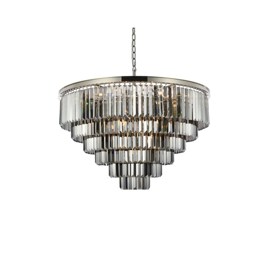Elegant Lighting Sydney 33 Light 44" Wide Crystal Chandelier with Silver Shade Royal Cut Crystals