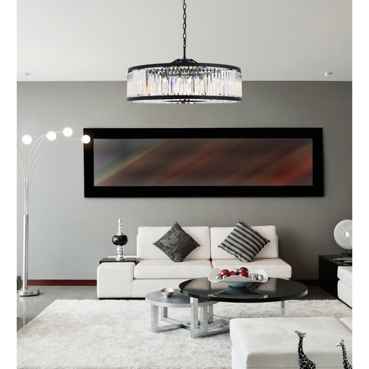 Elegant Lighting Chelsea 10 Light 44" Wide Crystal Drum Chandelier with Clear Royal Cut Crystals