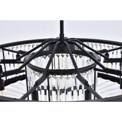 Elegant Lighting Chelsea 10 Light 44" Wide Crystal Drum Chandelier with Clear Royal Cut Crystals
