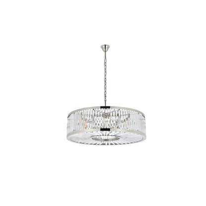 Elegant Lighting Chelsea 10 Light 44" Wide Crystal Drum Chandelier with Clear Royal Cut Crystals