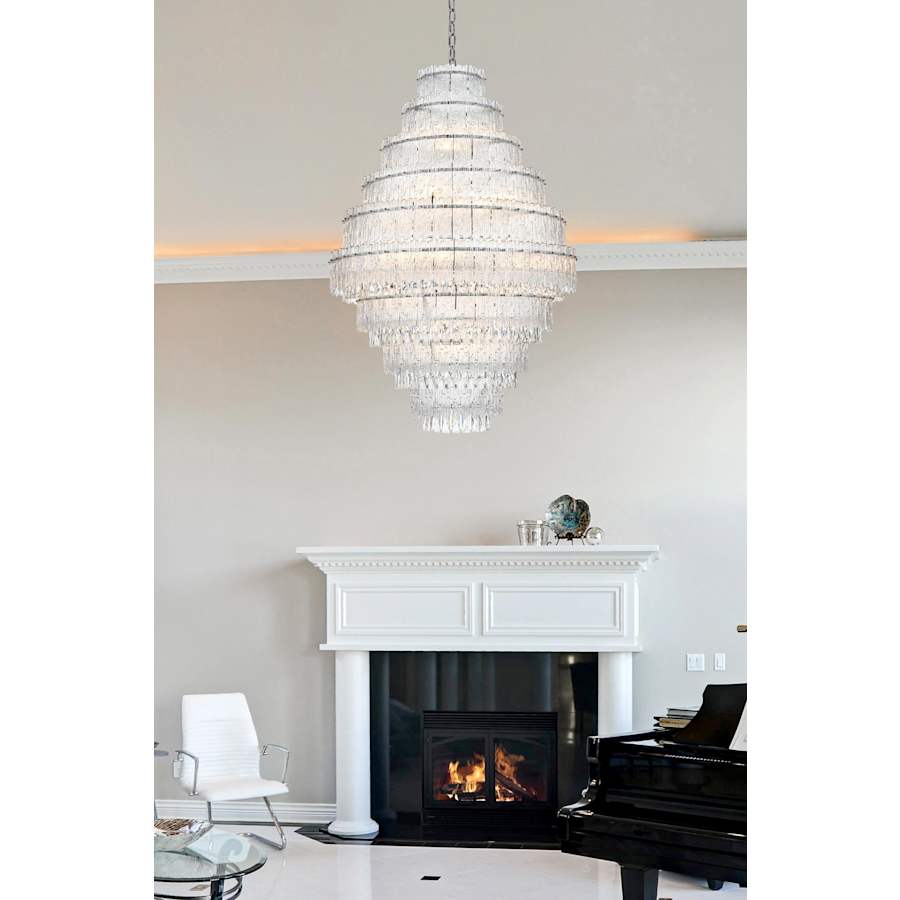 Elegant Lighting Emilia 27 Light 36" Wide Crystal Chandelier