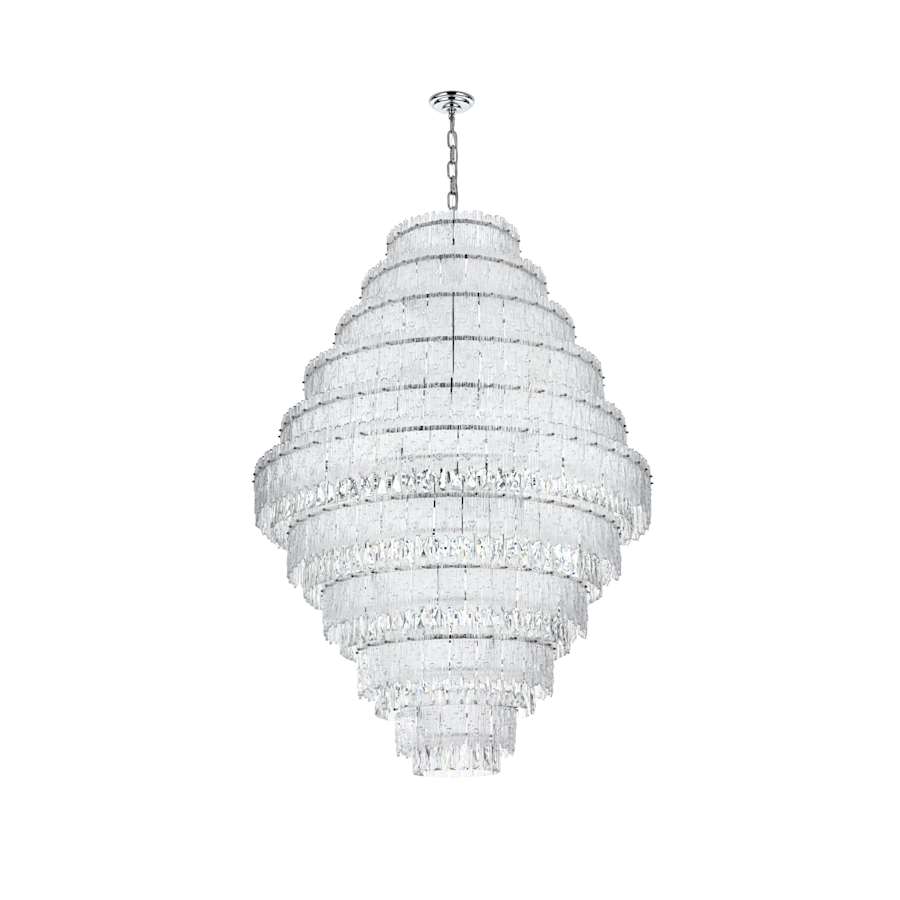 Elegant Lighting Emilia 33 Light 42" Wide Crystal Chandelier