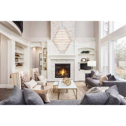 Elegant Lighting Emilia 33 Light 42" Wide Crystal Chandelier
