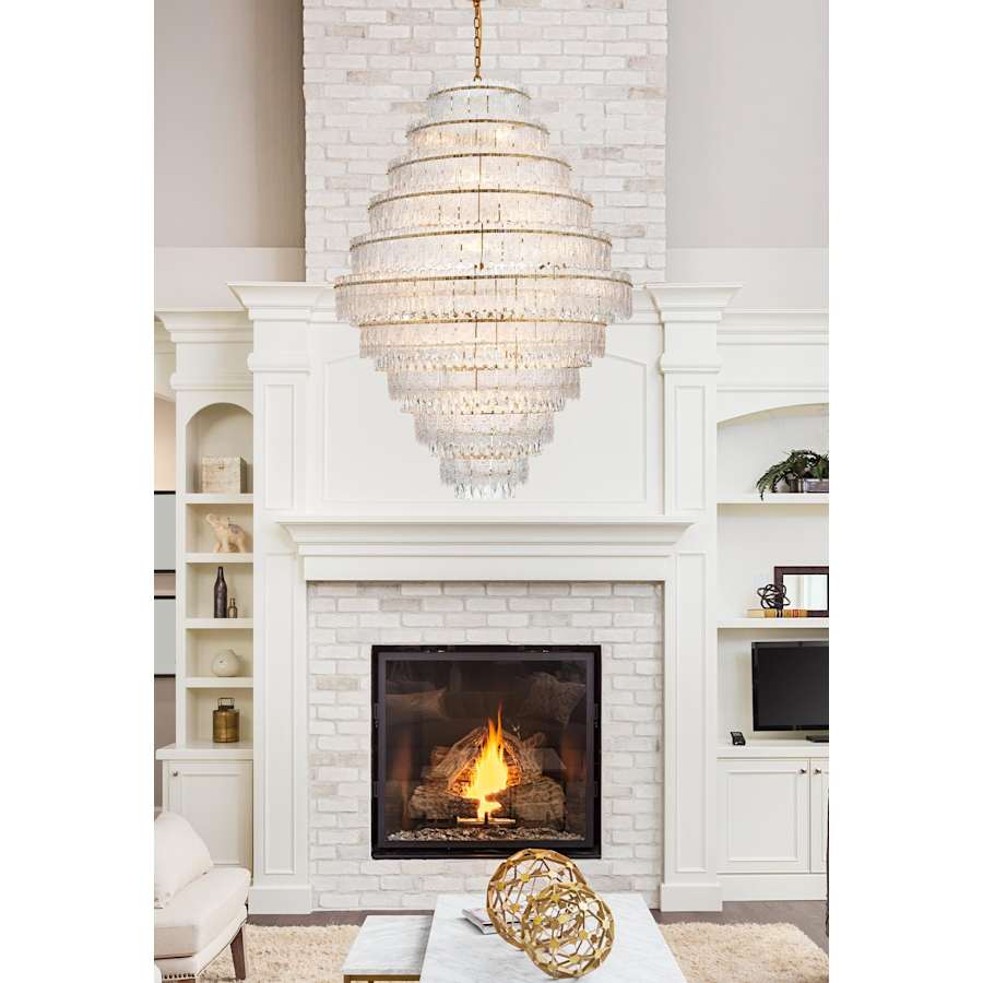Elegant Lighting Emilia 33 Light 42" Wide Crystal Chandelier
