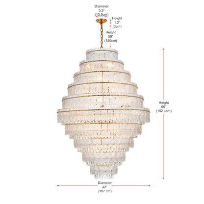 Elegant Lighting Emilia 33 Light 42" Wide Crystal Chandelier