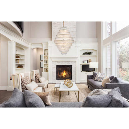 Elegant Lighting Emilia 33 Light 42" Wide Crystal Chandelier