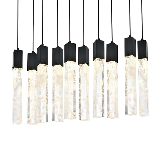 Elegant Lighting Aurora 42" Wide Crystal Linear Pendant