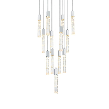 Elegant Lighting Aurora 26" Wide Crystal Multi Light Pendant