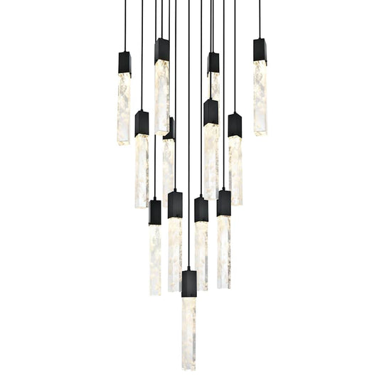 Elegant Lighting Aurora 26" Wide Crystal Multi Light Pendant